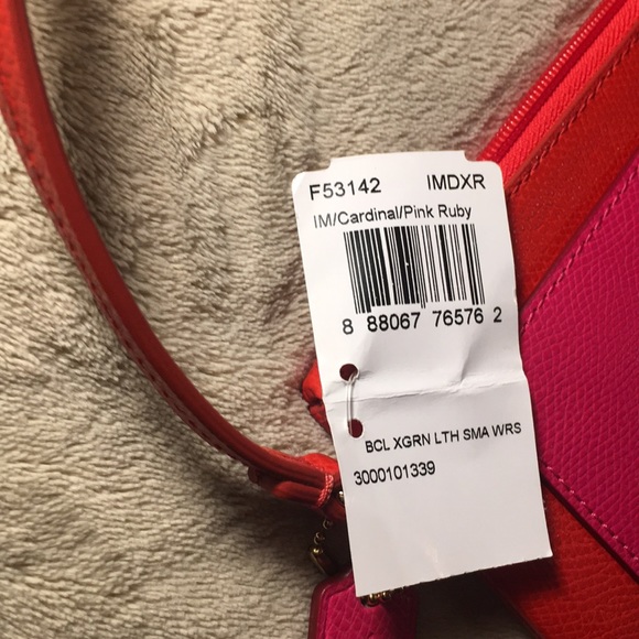 Coach YR limited bi-color wristlet orange & pink - Picture 2 of 2